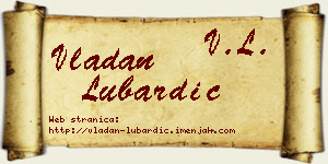 Vladan Lubardić vizit kartica